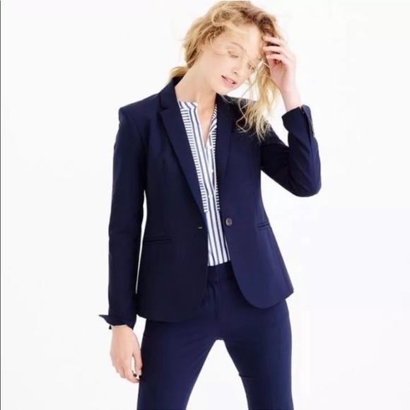 J. Crew Jackets & Blazers - J.Crew Navy Campbell Blazer Italian Stretch Wool 6